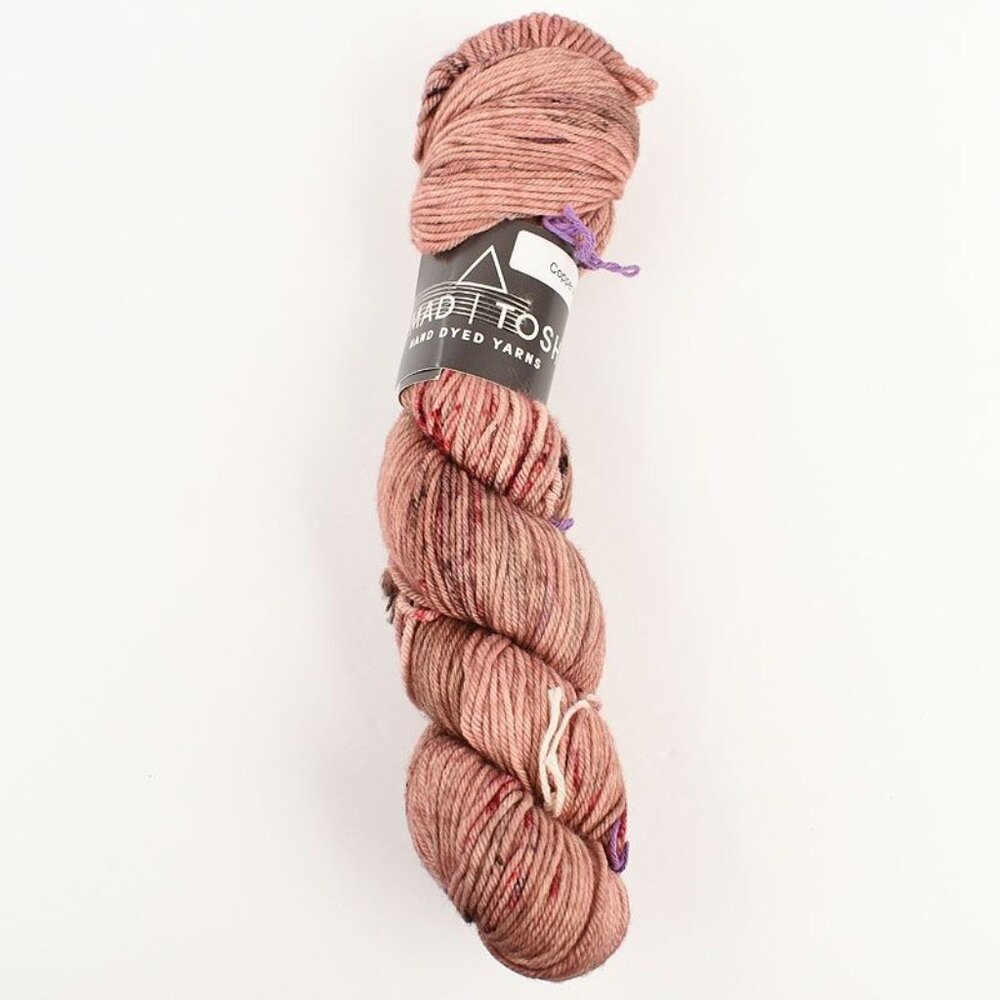 MadelineTosh Hand Dyed Yarn DK Twist Merino Wool 250 Yds Color Copper Pink